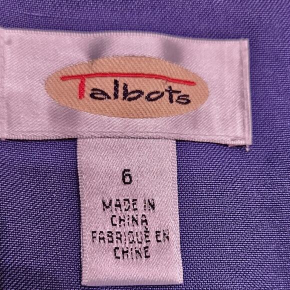 Talbots blue silk 100% silk short sleeved sheath dress. Size 6 - Picture 7 of 9